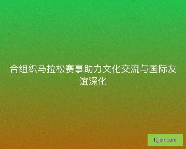 合组织马拉松赛事助力文化交流与国际友谊深化
