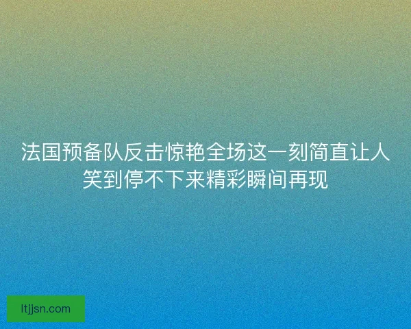 法国预备队反击惊艳全场这一刻简直让人笑到停不下来精彩瞬间再现 法国预备队反击惊艳全场这一刻简直让人笑到停不下来精彩瞬间再现